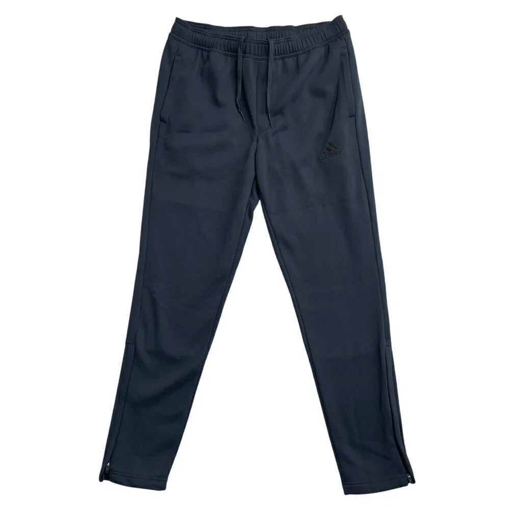NEW Adidas Men's L Navy Tapered Sweatpants FL Taper Pant Style Elastic Waistband